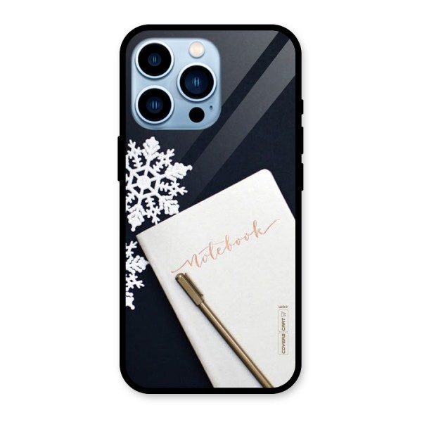 Snowflake Notebook Glass Back Case for iPhone 13 Pro