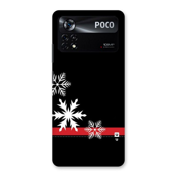 Snowflake Ribbon Back Case for Poco X4 Pro 5G