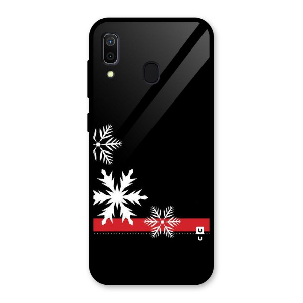 Snowflake Ribbon Glass Back Case for Galaxy A30