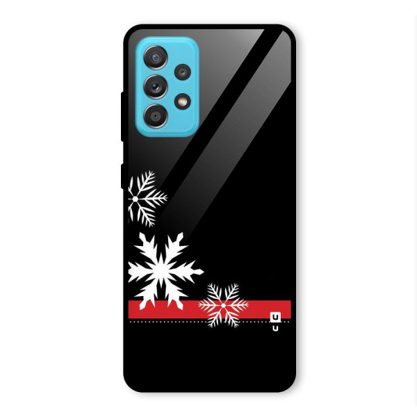 Snowflake Ribbon Glass Back Case for Galaxy A52s 5G