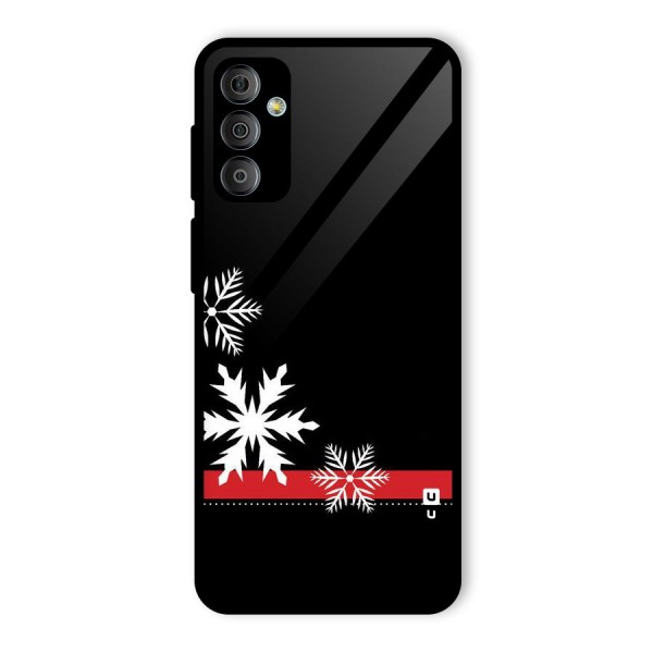 Snowflake Ribbon Glass Back Case for Galaxy F23