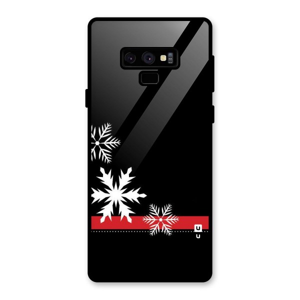 Snowflake Ribbon Glass Back Case for Galaxy Note 9