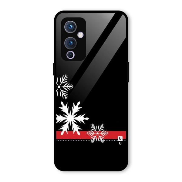 Snowflake Ribbon Glass Back Case for OnePlus 9