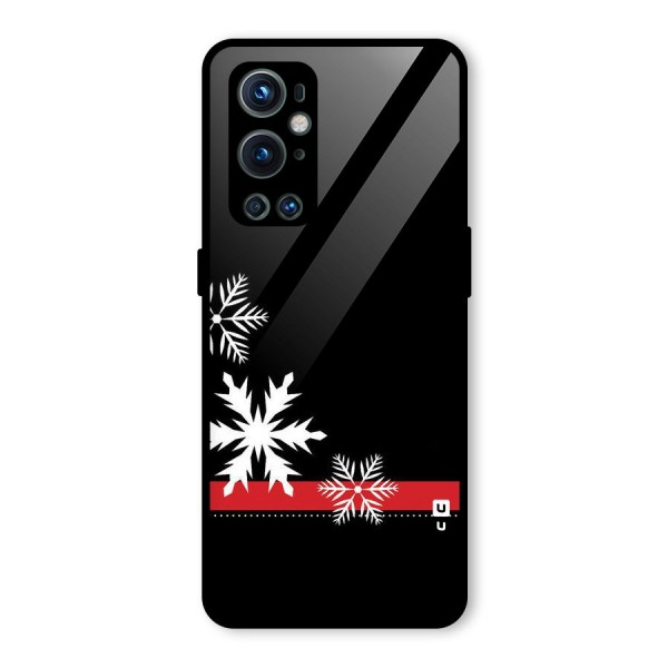 Snowflake Ribbon Glass Back Case for OnePlus 9 Pro