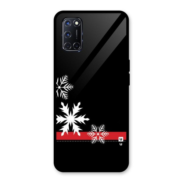 Snowflake Ribbon Glass Back Case for Oppo A52