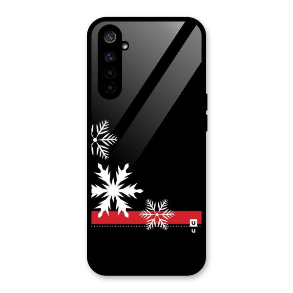 Snowflake Ribbon Glass Back Case for Realme 6