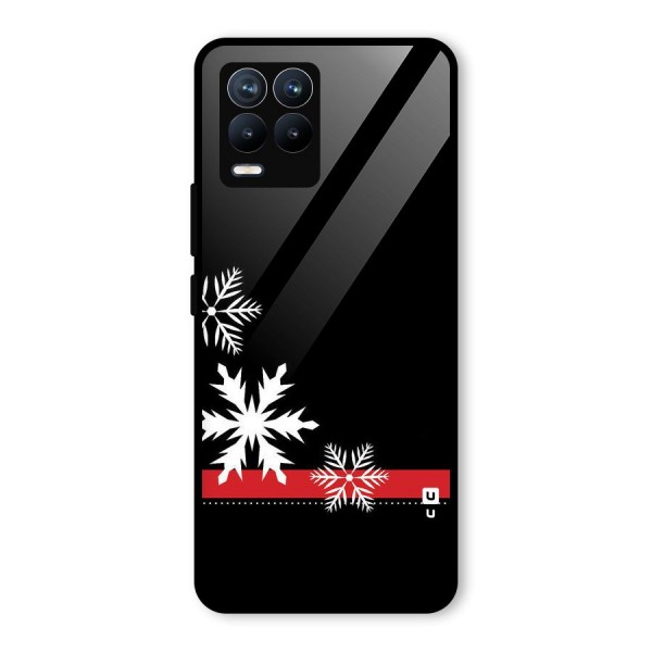 Snowflake Ribbon Glass Back Case for Realme 8 Pro