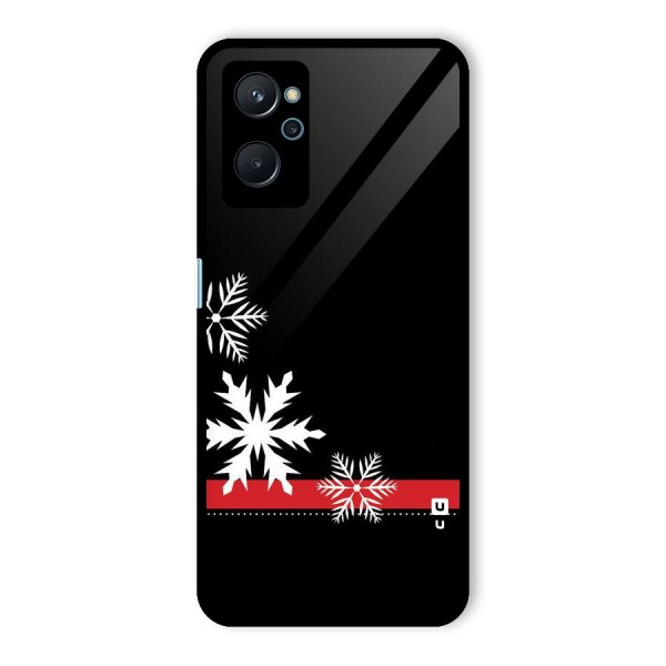 Snowflake Ribbon Glass Back Case for Realme 9i