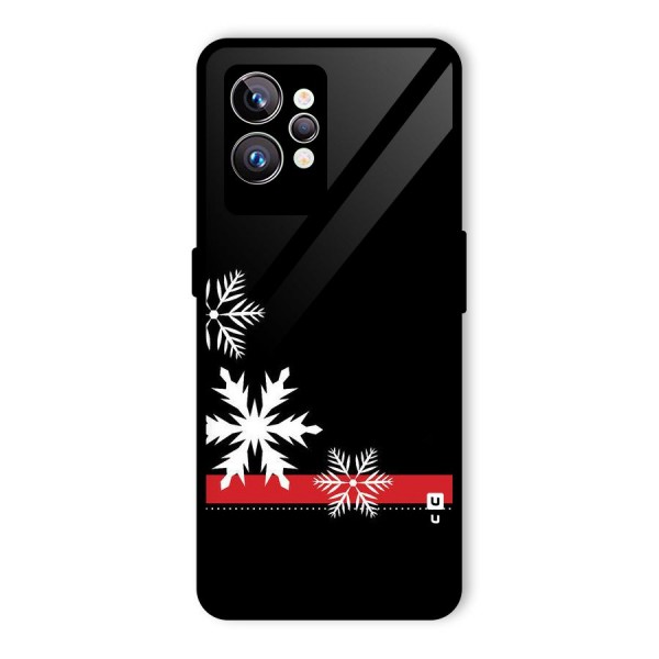 Snowflake Ribbon Glass Back Case for Realme GT2 Pro