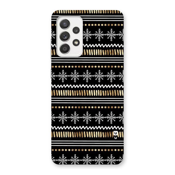 Snowflakes Gold Back Case for Galaxy A52