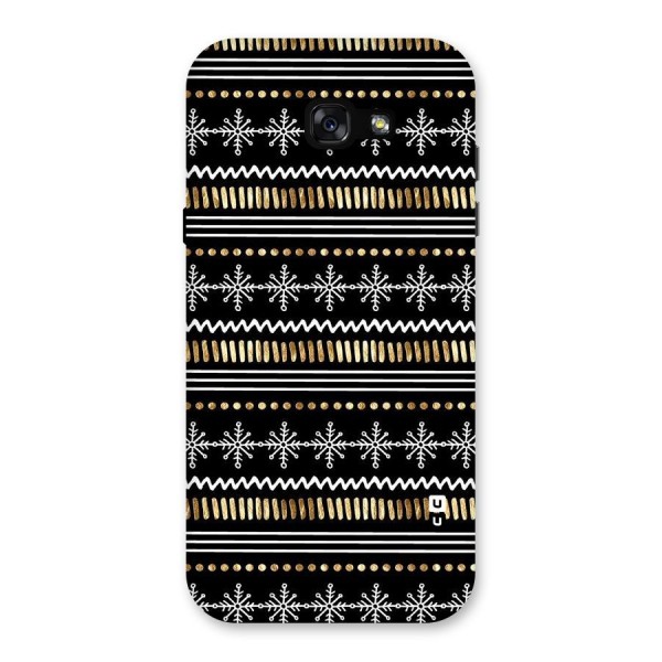 Snowflakes Gold Back Case for Galaxy A7 (2017)