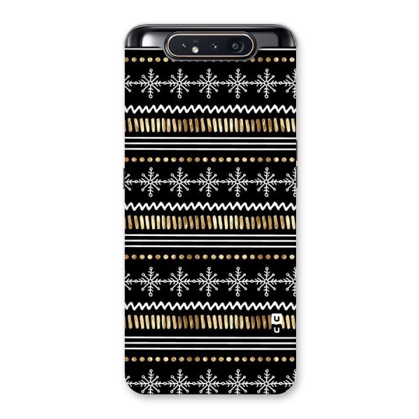 Snowflakes Gold Back Case for Galaxy A80