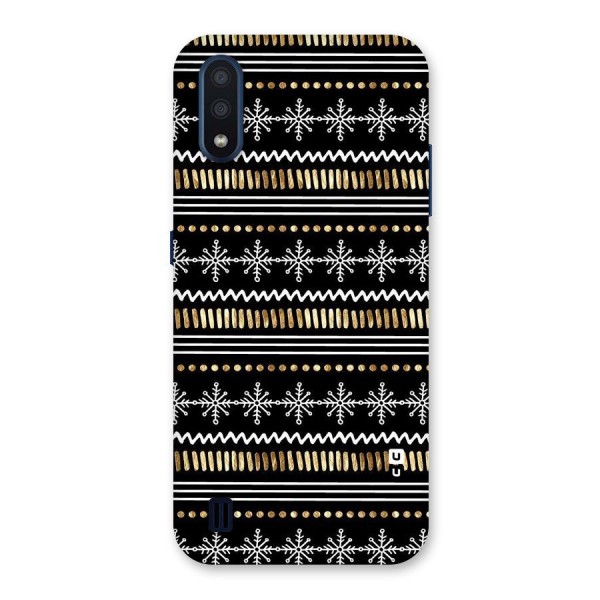 Snowflakes Gold Back Case for Galaxy M01