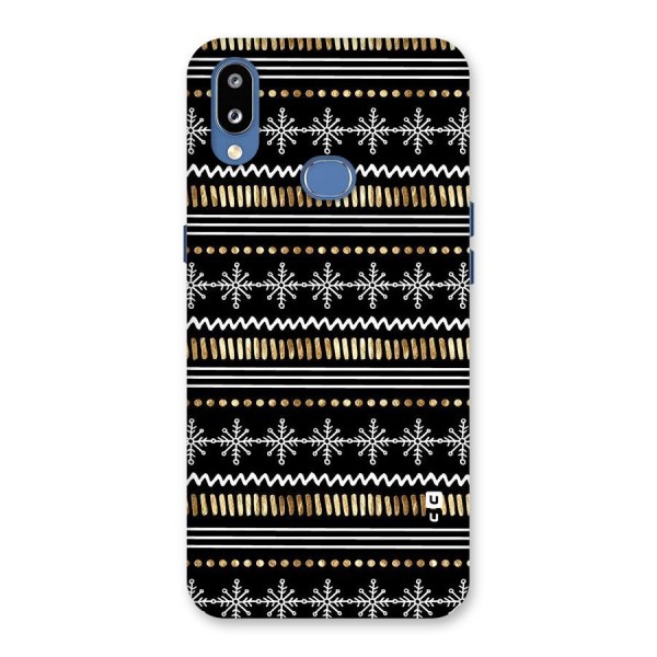 Snowflakes Gold Back Case for Galaxy M01s