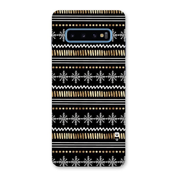 Snowflakes Gold Back Case for Galaxy S10 Plus