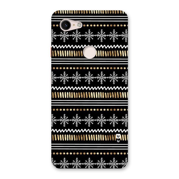 Snowflakes Gold Back Case for Google Pixel 3 XL