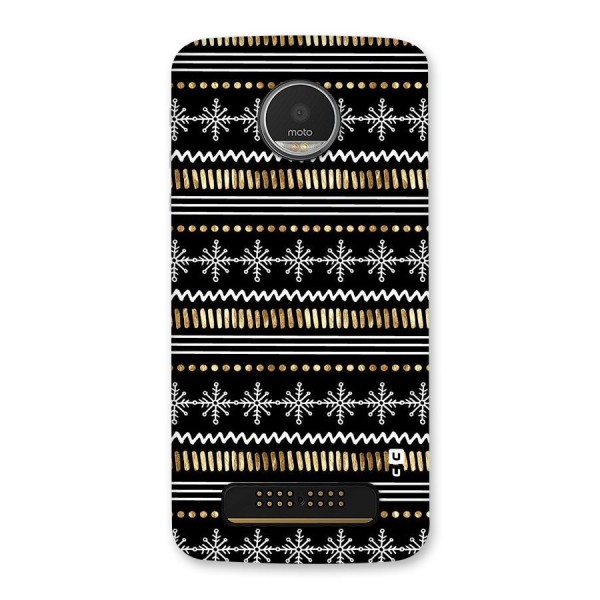 Snowflakes Gold Back Case for Moto Z Play