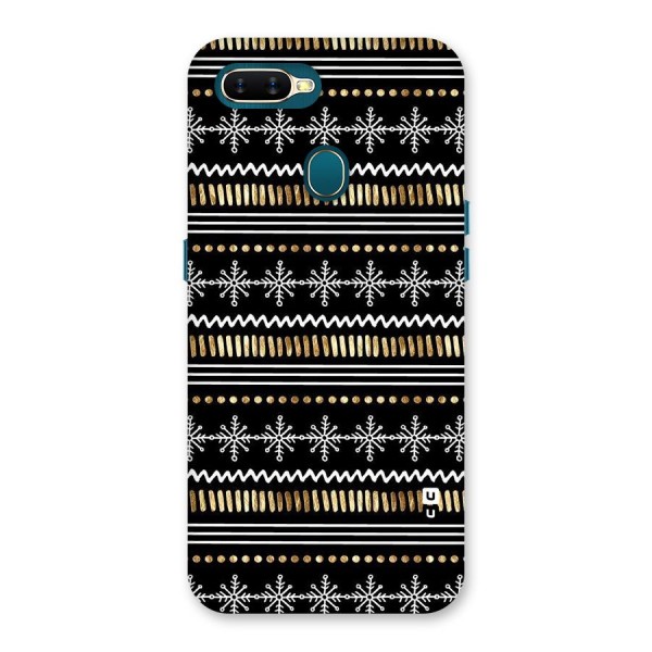 Snowflakes Gold Back Case for Oppo A7