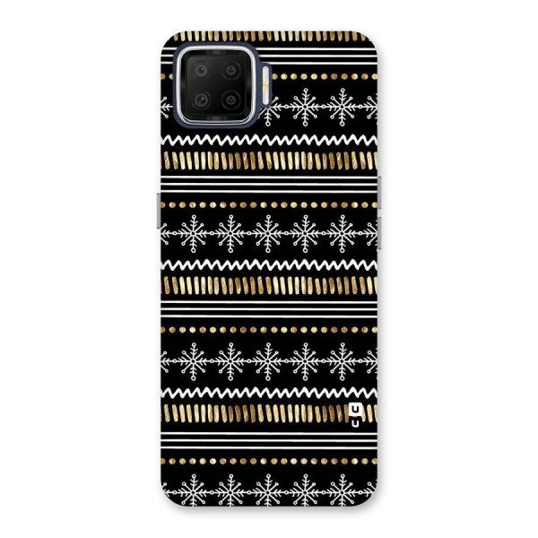 Snowflakes Gold Back Case for Oppo F17