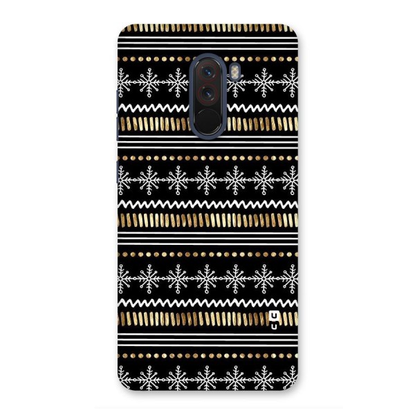 Snowflakes Gold Back Case for Poco F1