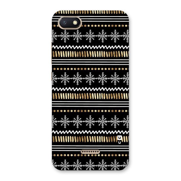 Snowflakes Gold Back Case for Redmi 6A