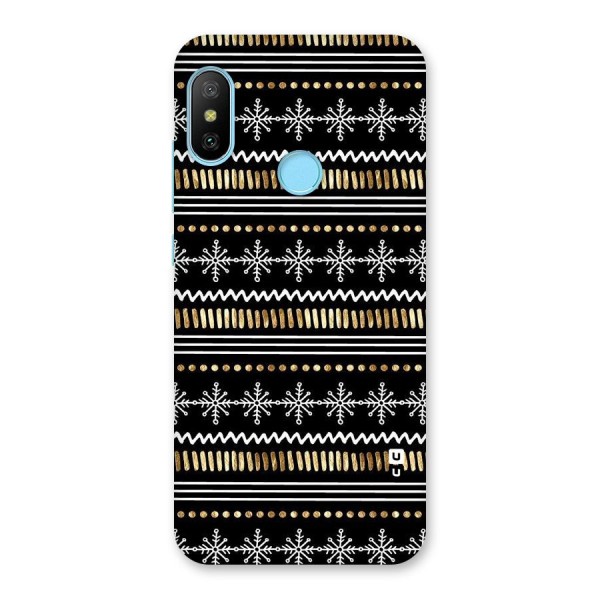 Snowflakes Gold Back Case for Redmi 6 Pro