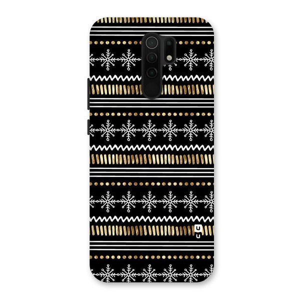 Snowflakes Gold Back Case for Redmi 9 Prime