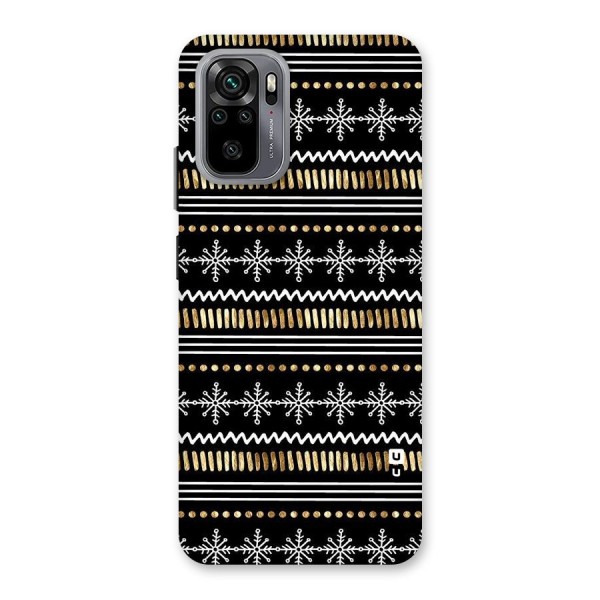 Snowflakes Gold Back Case for Redmi Note 10