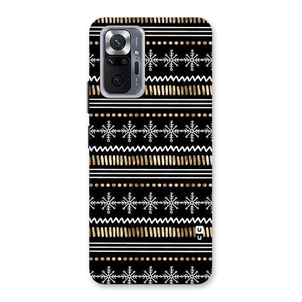 Snowflakes Gold Back Case for Redmi Note 10 Pro