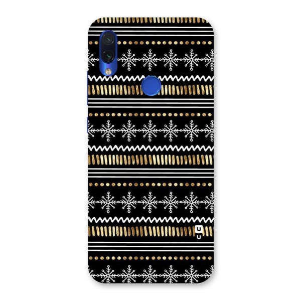 Snowflakes Gold Back Case for Redmi Note 7