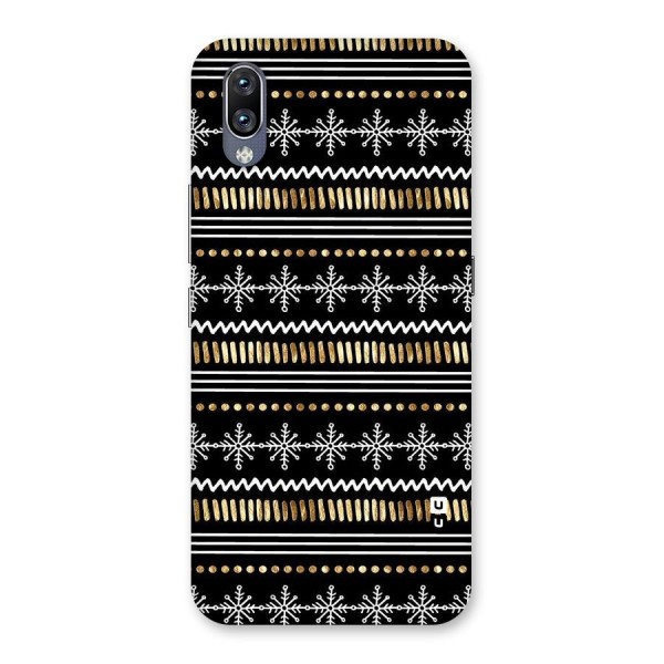 Snowflakes Gold Back Case for Vivo NEX