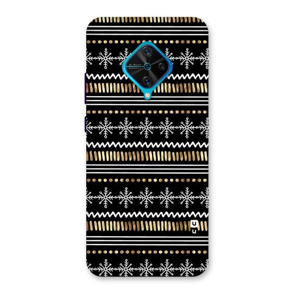 Snowflakes Gold Back Case for Vivo S1 Pro