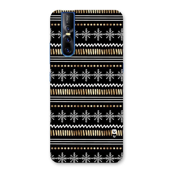 Snowflakes Gold Back Case for Vivo V15 Pro