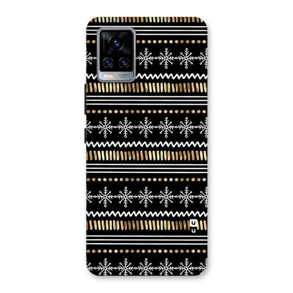 Snowflakes Gold Back Case for Vivo V20 Pro