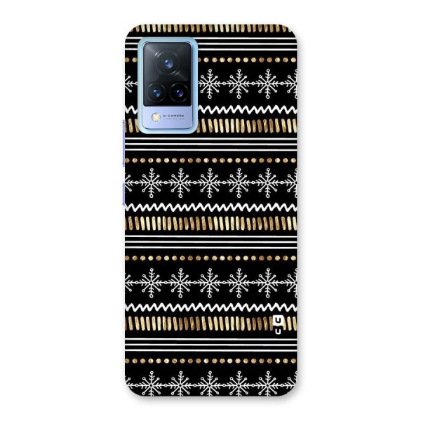 Snowflakes Gold Back Case for Vivo V21 5G