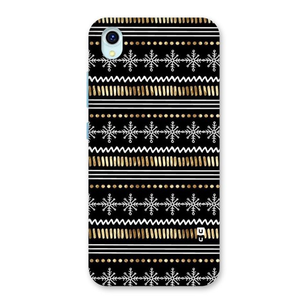 Snowflakes Gold Back Case for Vivo Y1s