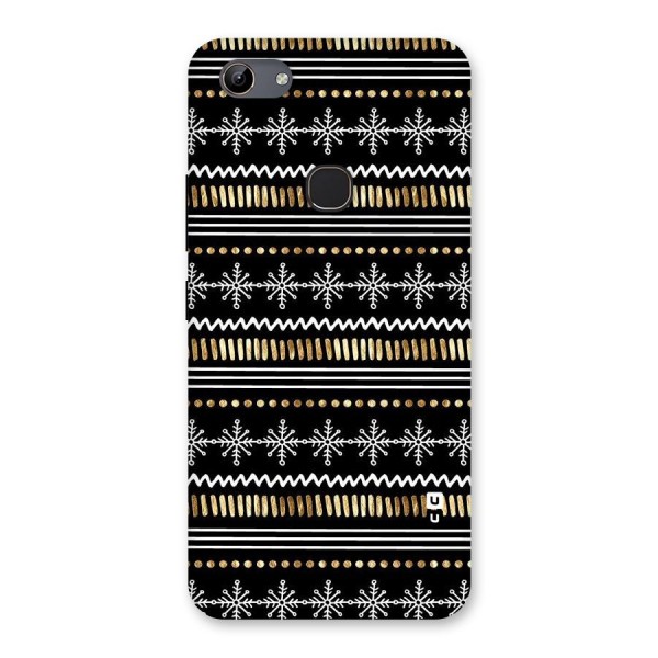 Snowflakes Gold Back Case for Vivo Y81