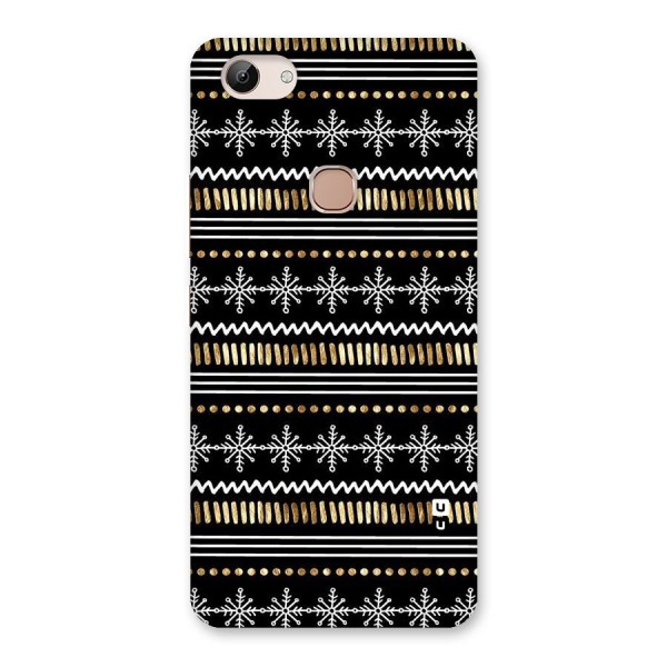 Snowflakes Gold Back Case for Vivo Y83