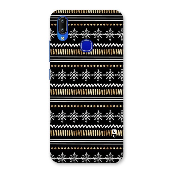 Snowflakes Gold Back Case for Vivo Y91