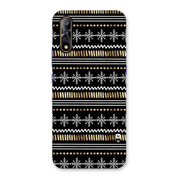 Snowflakes Gold Back Case for Vivo Z1x