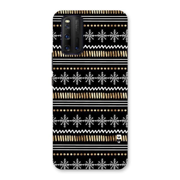 Snowflakes Gold Back Case for Vivo iQOO 3