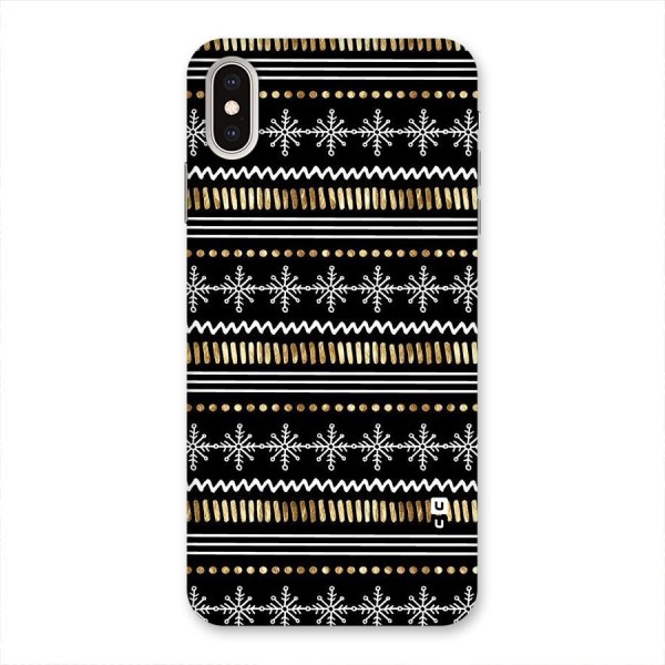 Snowflakes Gold Back Case for iPhone XS Max