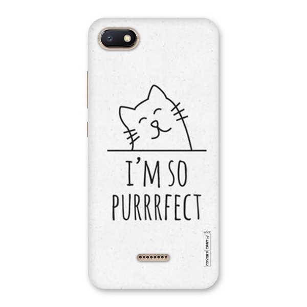 So Purrfect Back Case for Redmi 6A