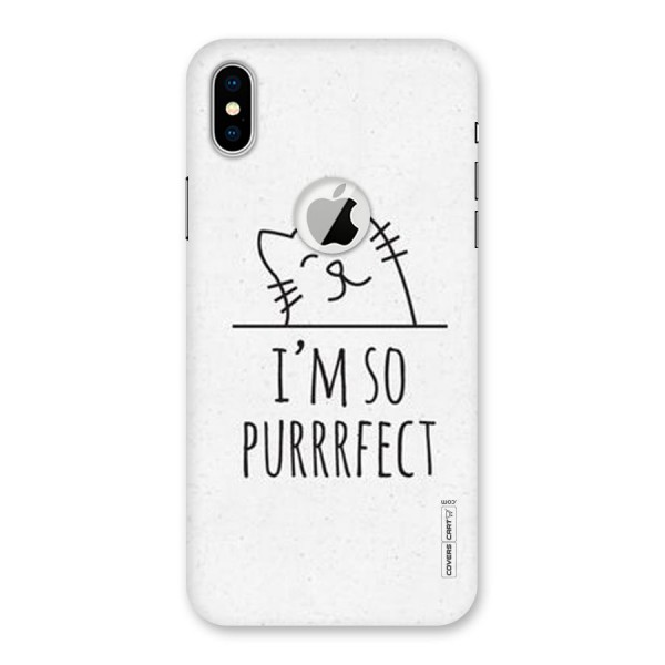 So Purrfect Back Case for iPhone XS Logo Cut