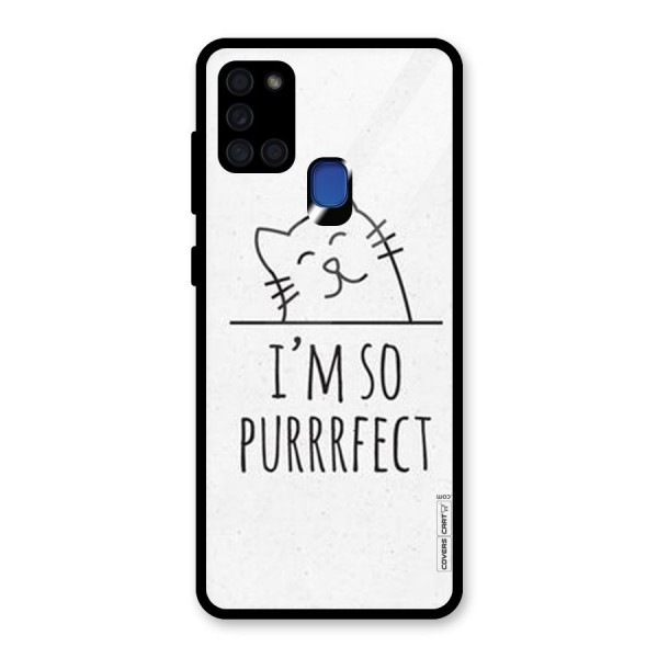 So Purrfect Glass Back Case for Galaxy A21s