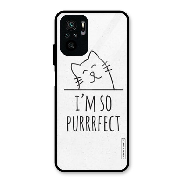 So Purrfect Glass Back Case for Redmi Note 10