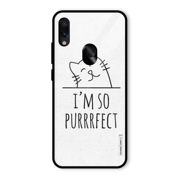 So Purrfect Glass Back Case for Redmi Note 7