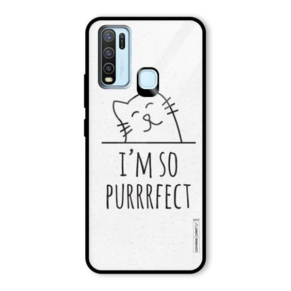 So Purrfect Glass Back Case for Vivo Y50