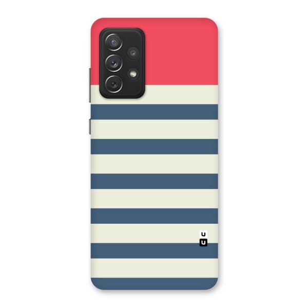 Solid Orange And Stripes Back Case for Galaxy A72