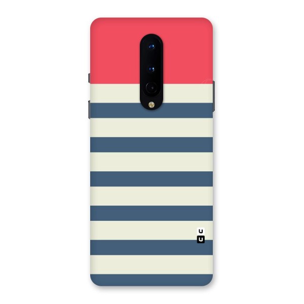 Solid Orange And Stripes Back Case for OnePlus 8